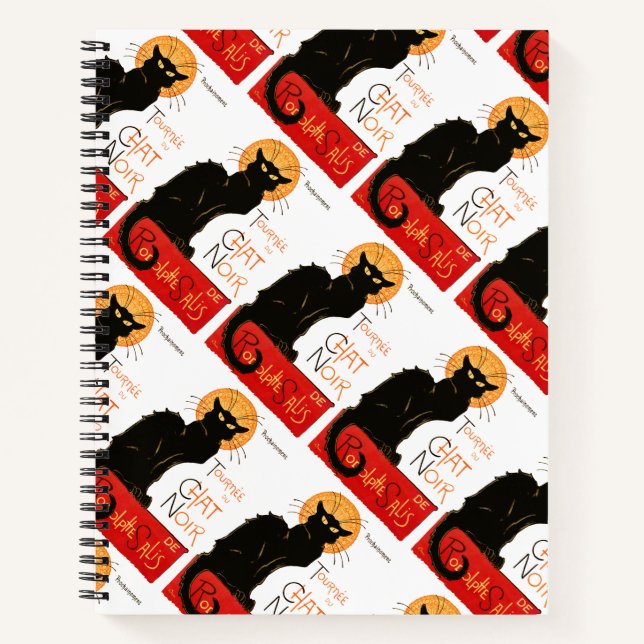 Steinlen Black Cat Classic French Artwork  Notebook (Front)