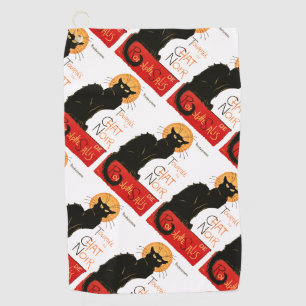 Steinlen Black Cat Classic French Chat Noir Poster Golf Towel