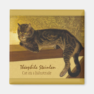 Steinlen Cat on a balustrade 1909 Grumpy cats Magnet