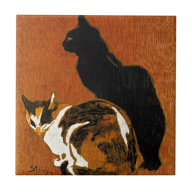 Steinlen Cats Ceramics Ceramic Tile (Front)