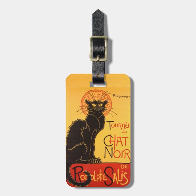 Steinlen: Chat Noir Luggage Tag (Front Vertical)