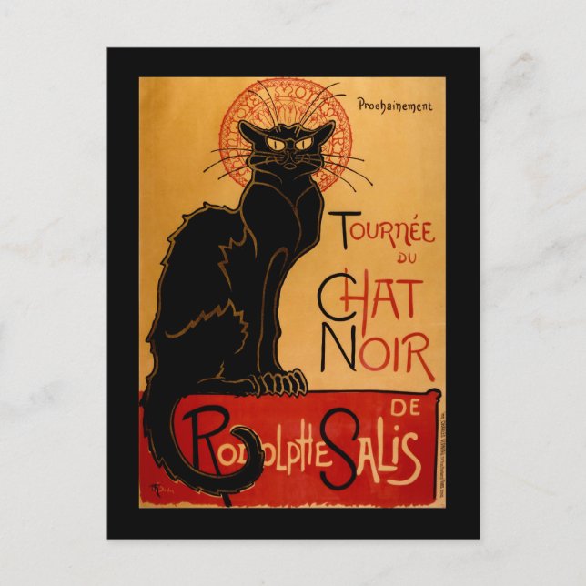 Steinlen's Le Chat Noir Postcard (Front)