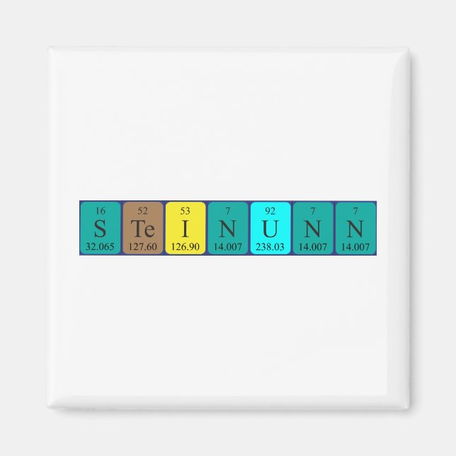 Steinunn periodic table name magnet (Front)