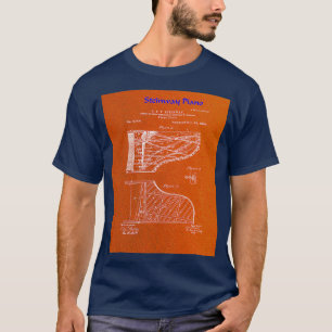 Steinway Piano 1880 Patent Image Photographic Prin T-Shirt