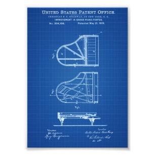 Steinway Piano Patent - Patent Print