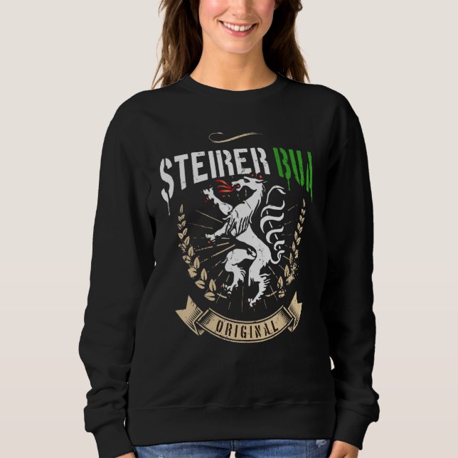 Steirer Bua Steiermark Coat Of Arms Panther Steire Sweatshirt (Front)