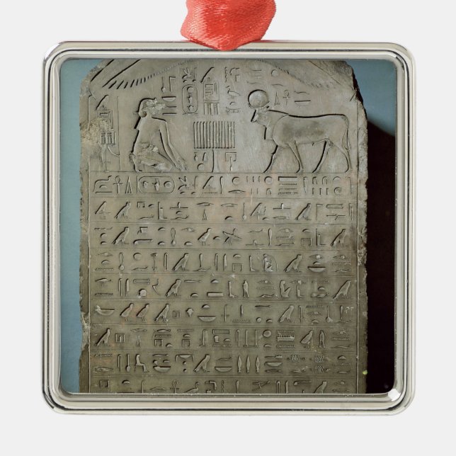 Stela commemorating the burial of the Apis Metal Tree Decoration (Front)