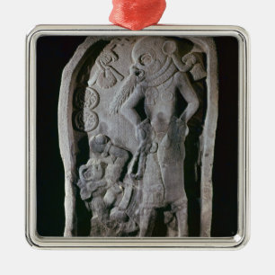 Stela depicting a ball player, from Guatemala Metal Ornament