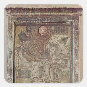 Stela depicting Aten giving life and Square Sticker