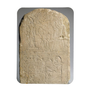 Stela depicting Ramesses II offering incense to hi Magnet