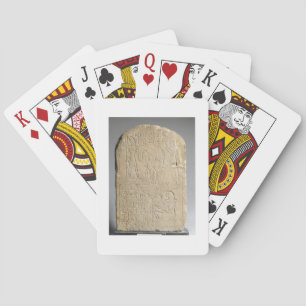 Stela depicting Ramesses II offering incense to hi Playing Cards