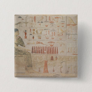 Stela of Princess Nefertiabet 15 Cm Square Badge