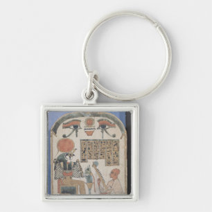 Stela of the harpist Djedkhonsuiuefankh Key Ring