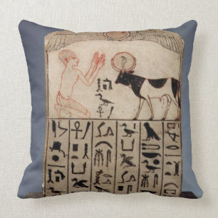 Stela to the Apis bull (painted limestone) Cushion