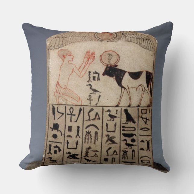 Stela to the Apis bull (painted limestone) Cushion (Front)