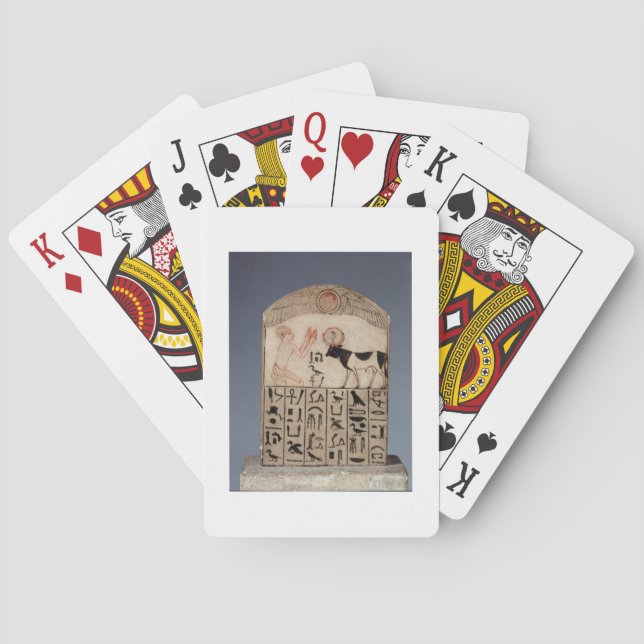Stela to the Apis bull (painted limestone) Playing Cards (Back)