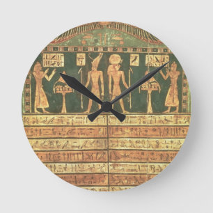 Stele of Horsiese, Late Period (painted wood) Round Clock