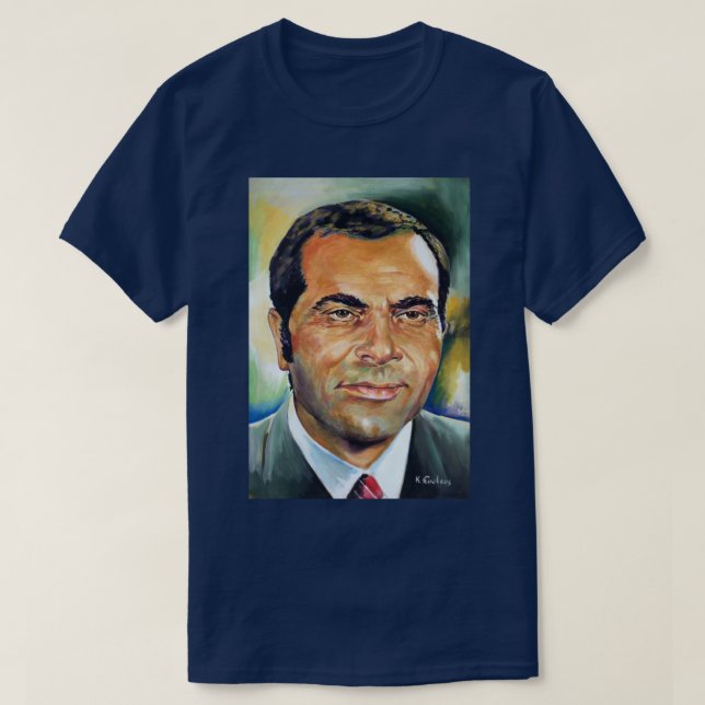 Stelios Kazantzidis portrait painting 3 T-Shirt (Design Front)