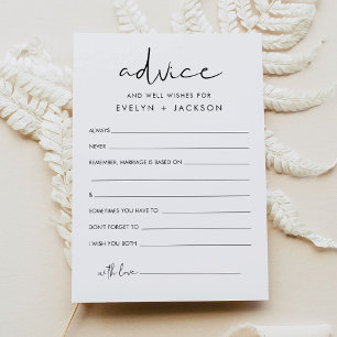 STELLA Advice And Well Wishes for Bride and Groom Invitation