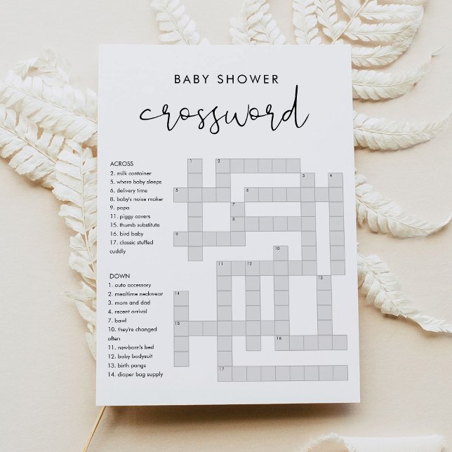STELLA Baby Shower Crossword Game Card (Creator Uploaded)
