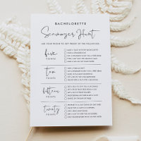 STELLA Bachelorette Scavenger Hunt Game Card