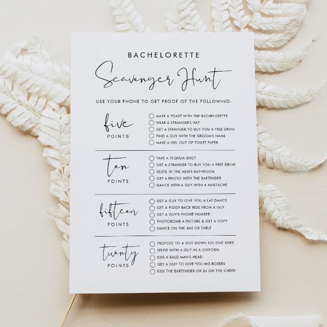 STELLA Bachelorette Scavenger Hunt Game Card (Creator Uploaded)