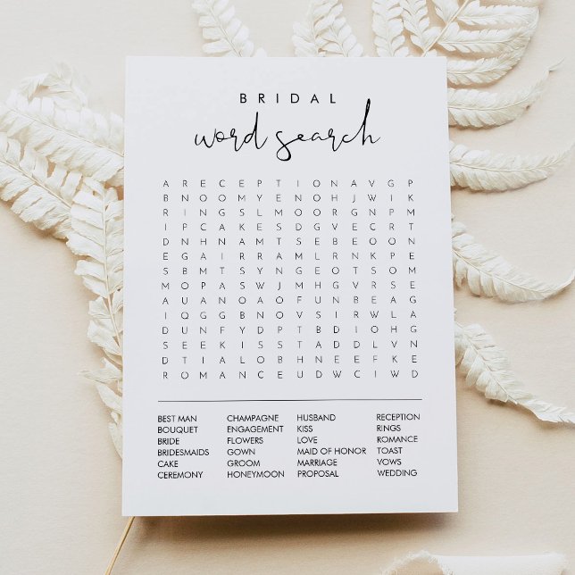 STELLA Bridal Shower Word Search Game Card (Creator Uploaded)
