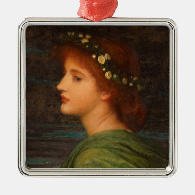 Stella (by Frank Dicksee) Metal Ornament (Front)