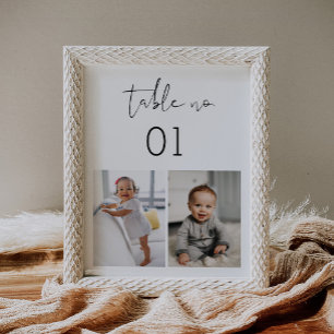 STELLA Childhood Photos Table Number Card 5x7  Poster