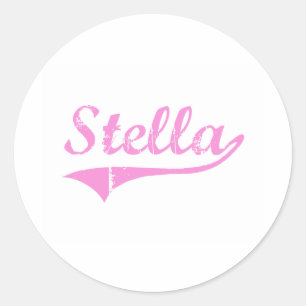 Stella Classic Style Name Round Sticker