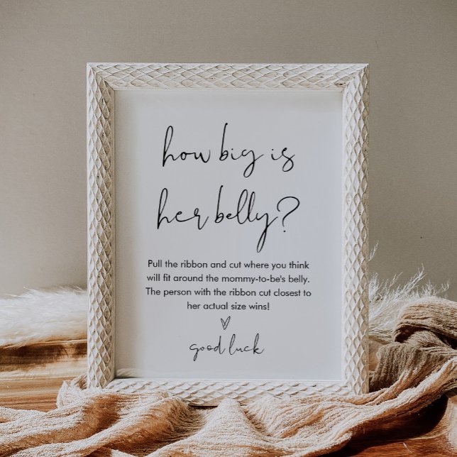 STELLA How Big Is Her Belly Baby Shower Game Poster (Creator Uploaded)