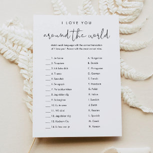 STELLA I Love You Around The World Bridal Game Invitation