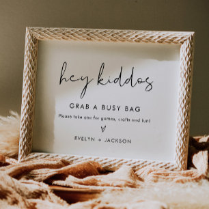 STELLA Kids Busy Bag Wedding Sign