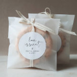 STELLA Love is Sweet Favour Sticker 3" (sheet of 6<br><div class="desc">Discover the captivating allure of our Stella Collection, meticulously crafted to infuse your baby shower with an air of modern minimalism and a touch of edgy sophistication. Designed to seamlessly blend bohemian charm with timeless elegance, this versatile collection guarantees to elevate the aesthetics of any style baby shower, transforming your...</div>