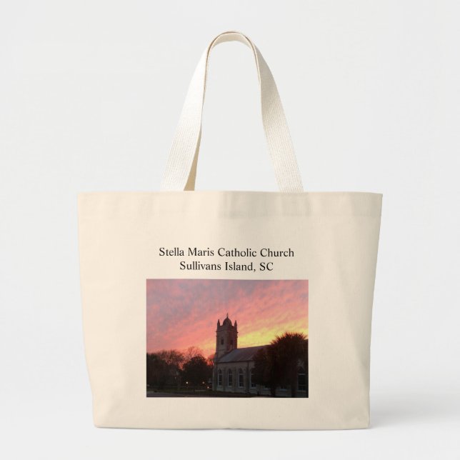 Stella Maris Catholic Church Large Tote Bag (Front)