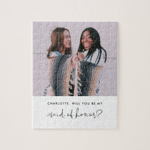 STELLA Minimal Photo Maid of Honour Proposal Jigsaw Puzzle