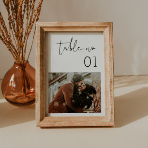 STELLA Minimalist Photo Table Number 5x7