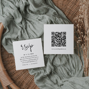 STELLA Minimalist RSVP Card, QR Code Insert