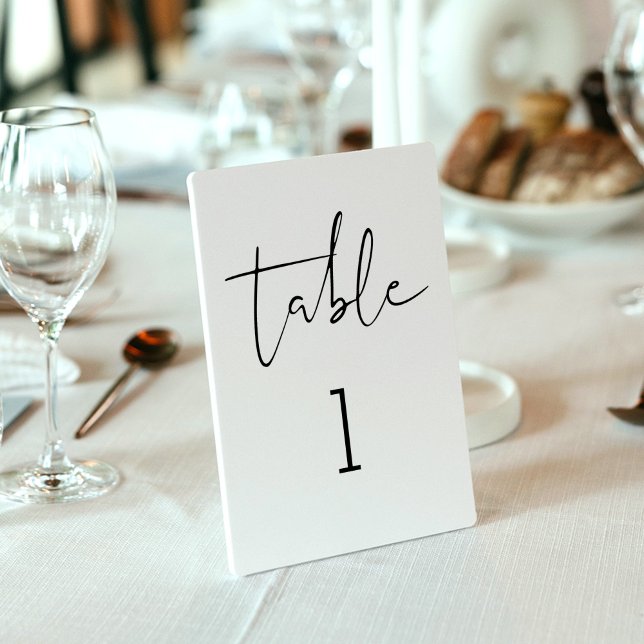 STELLA Minimalist Table Number 3.5x5 Card (Creator Uploaded)