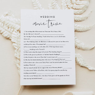 STELLA Movie Trivia Bridal Shower Game Invitation