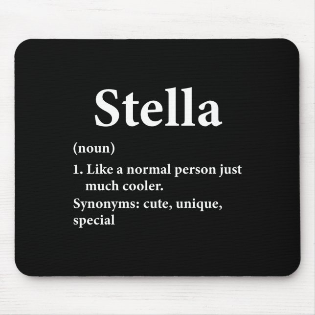 Stella Name Definition Funny D  Mouse Pad (Front)