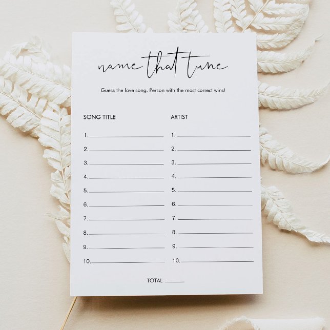 STELLA Name That Tune Bridal Shower Game Invitation (Creator Uploaded)