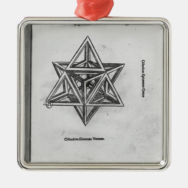 Stella octangula, from 'De Divina Proportione' Metal Ornament (Front)