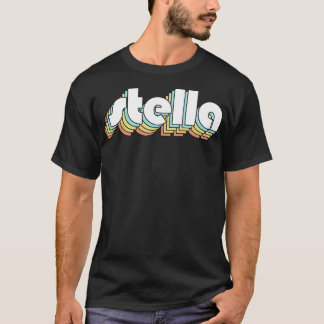 Stella Retro Rainbow Typography Faded Style T-Shirt