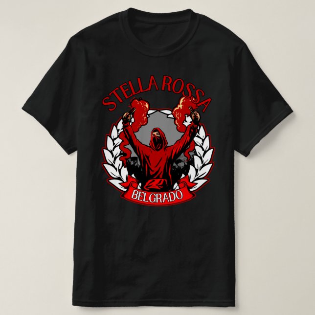 Stella Rossa Belgrado ULTRAS  T-Shirt (Design Front)