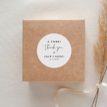 STELLA Sweet Thank You Favour 1.5" (sheet of 20) Classic Round Sticker<br><div class="desc">Discover the captivating allure of our Stella Collection, meticulously crafted to infuse your baby shower with an air of modern minimalism and a touch of edgy sophistication. Designed to seamlessly blend bohemian charm with timeless elegance, this versatile collection guarantees to elevate the aesthetics of any style baby shower, transforming your...</div>