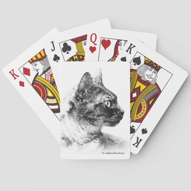 Stella the Grey Cat Playing Cards (Back)