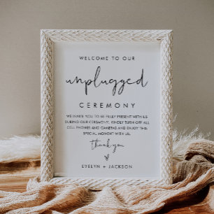 STELLA Unplugged Wedding Ceremony Sign