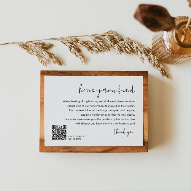 STELLA Wedding Honeymoon Fund QR Code Enclosure Card (Creator Uploaded)