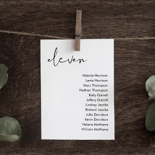 STELLA Wedding Seating Card - TABLE 11